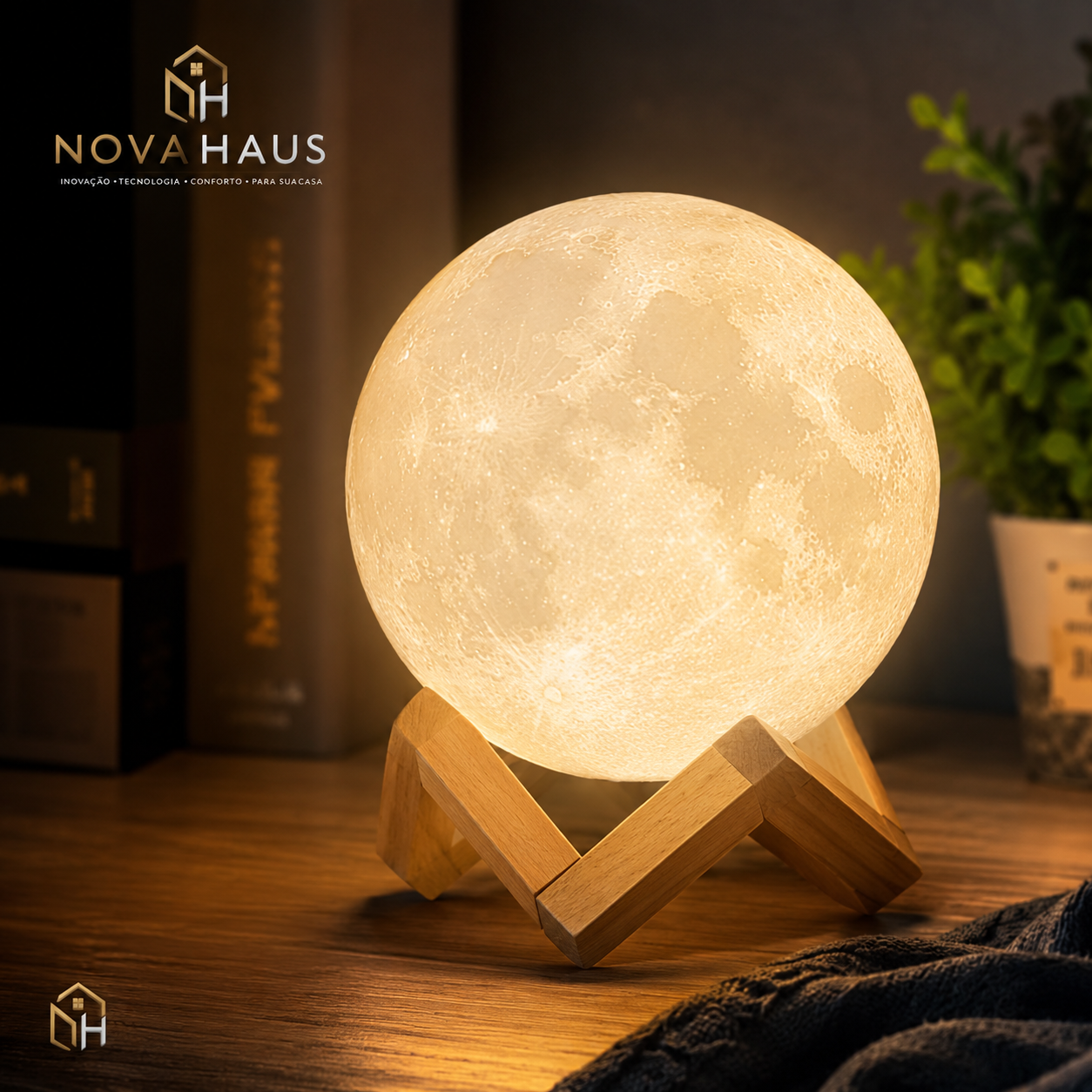 Luminária Lua Cheia 3d Led